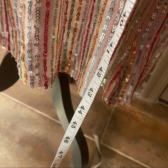 Laundry By Shelli Segal Pink and Gold Asymmetrical Dress - Picture 11 of 16